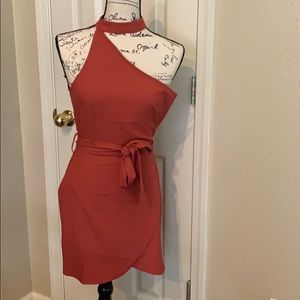 NWT Missguided One Shoulder Choker Dress 0